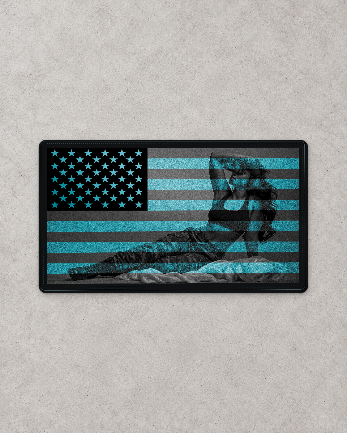 Lady Liberty Standard clothed patch on a pale textured background