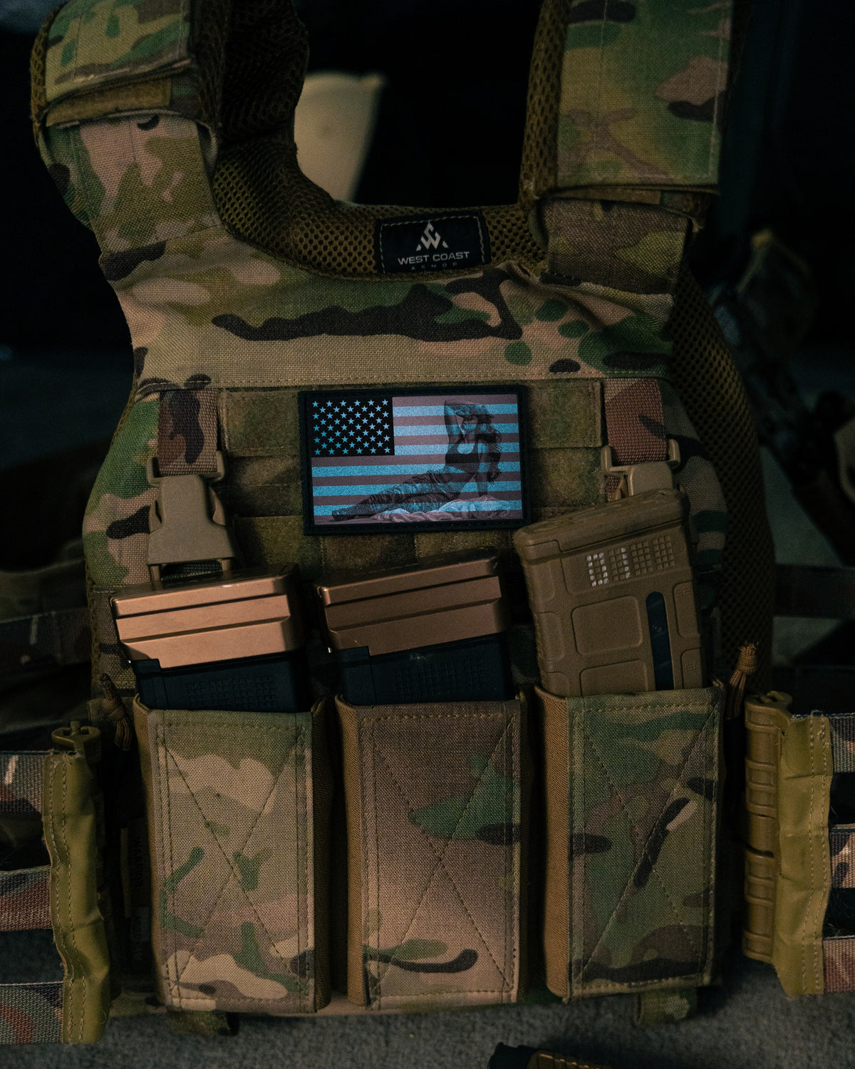 Lady Liberty STANDARD clothed patch mockup on tactical vest